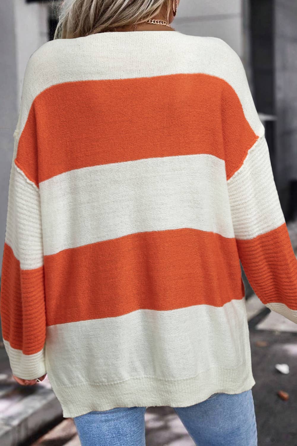 Stripe Drop Shoulder Sweater