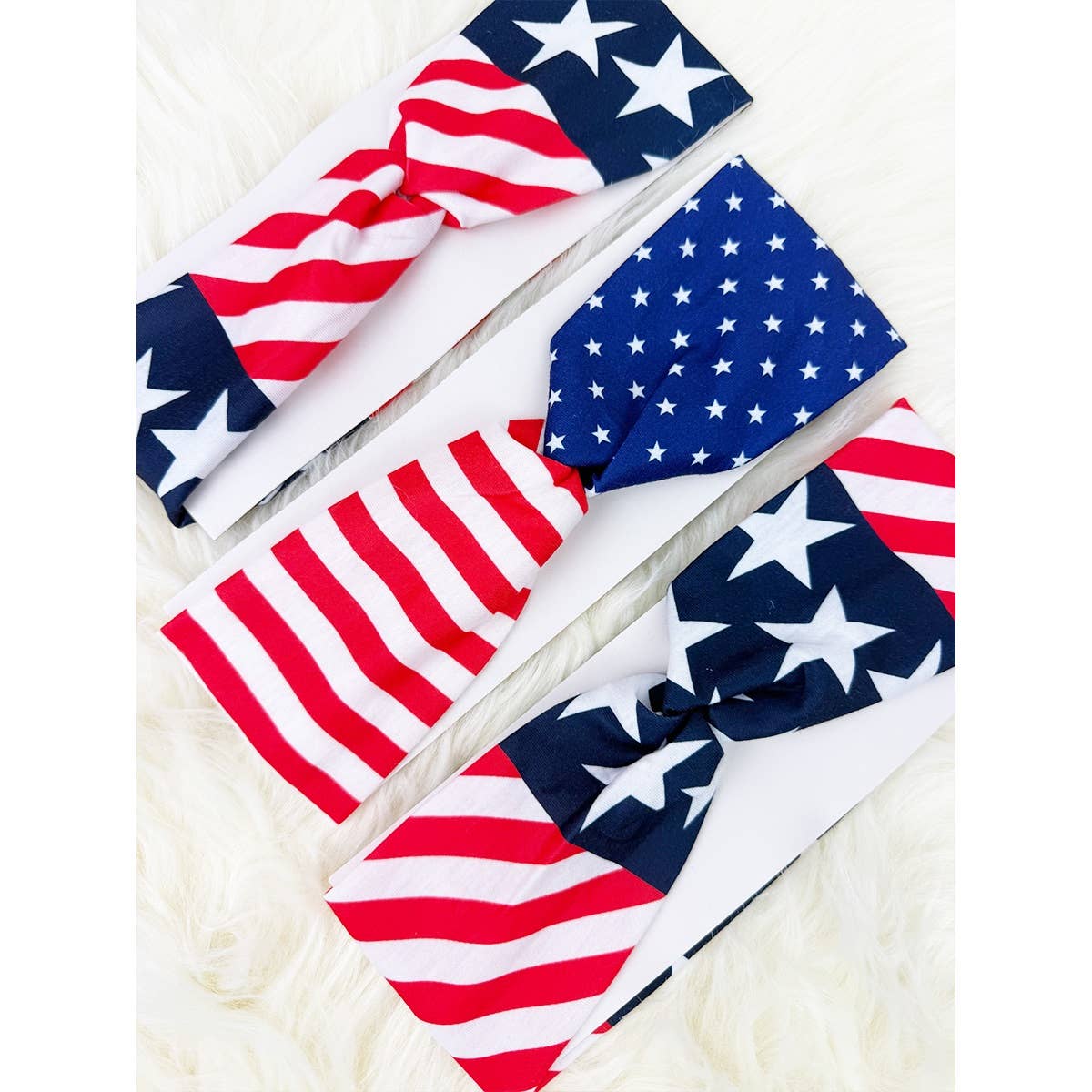 American Flag Headwrap Set