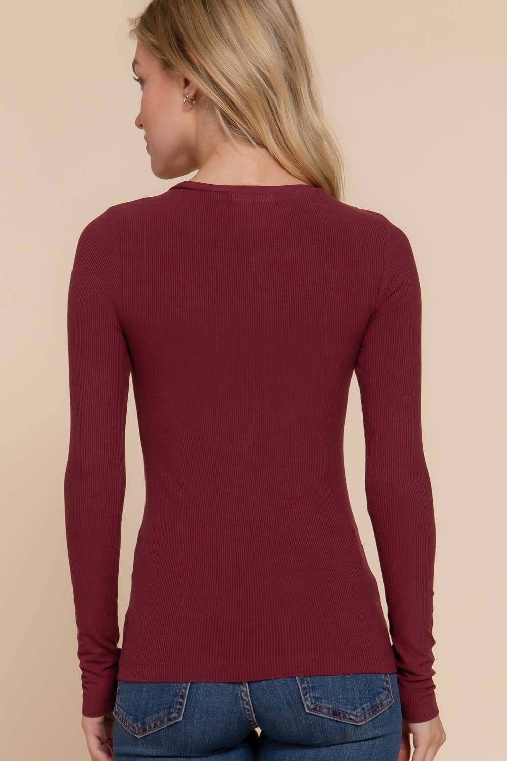 Long Sleeve Crew Knit Top