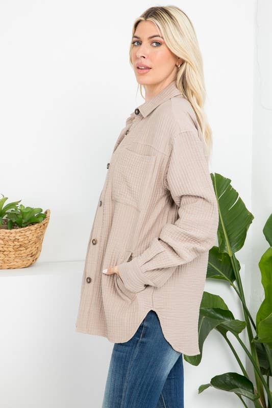 Gauze Oversized Shacket