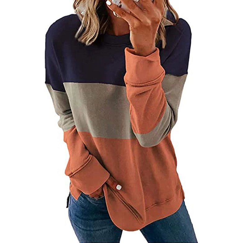 Color Block Long Sleeve Top