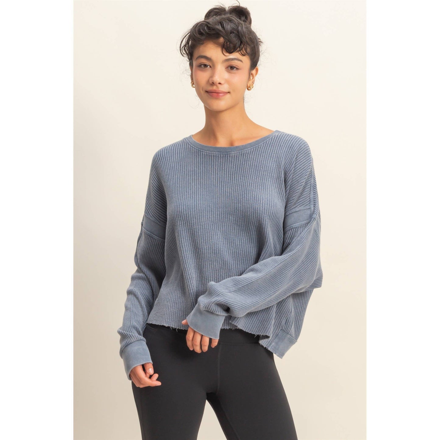 Open Back Long Sleeve Top