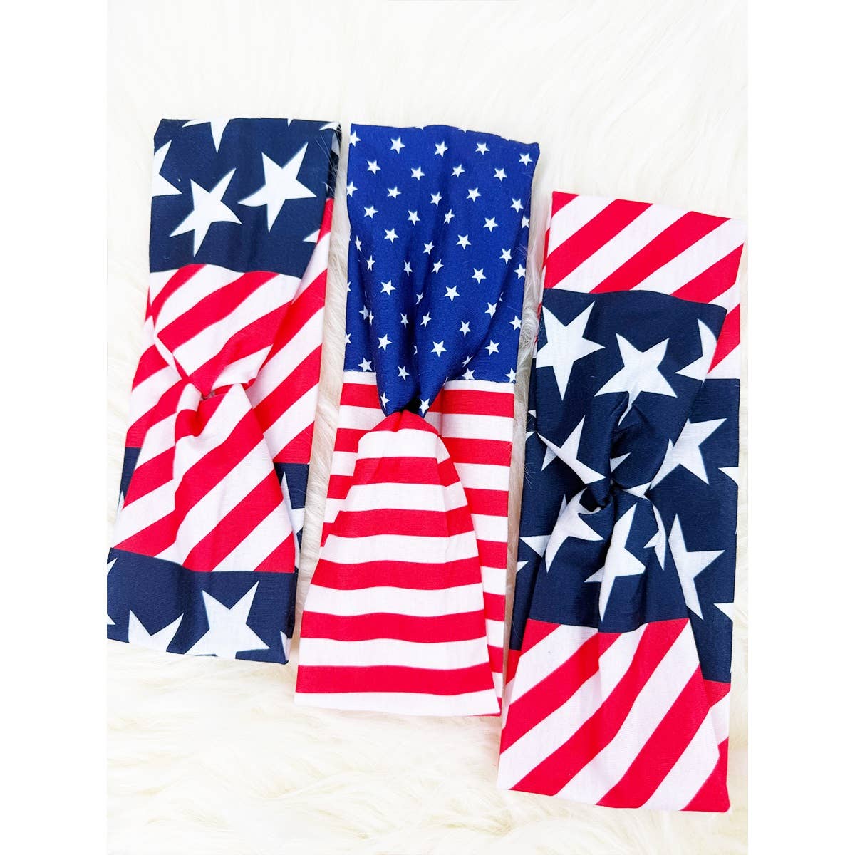American Flag Headwrap Set