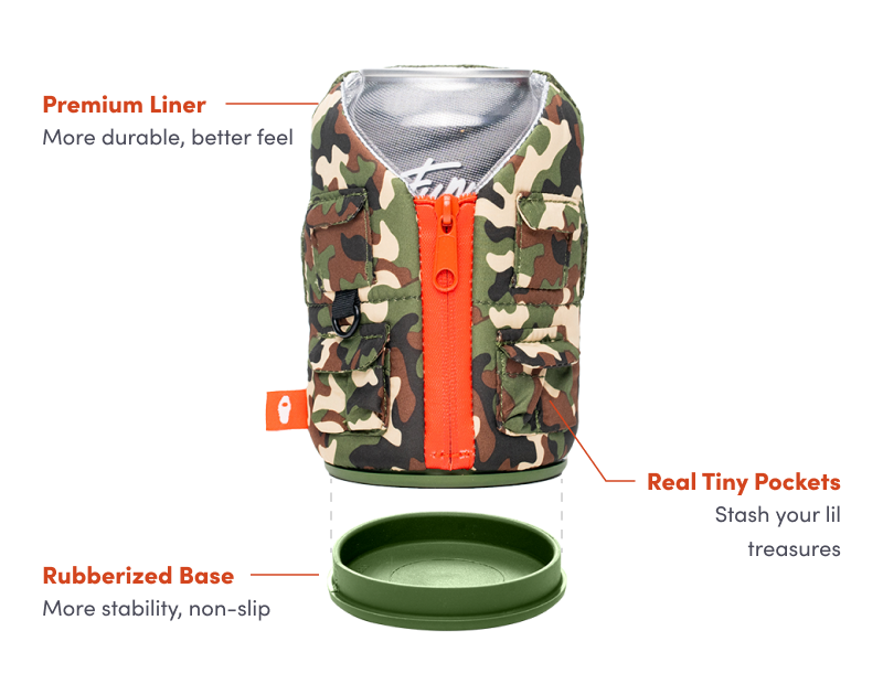 Puffin Can Coozie: The Adventurer - Taco Tan & Olive Green