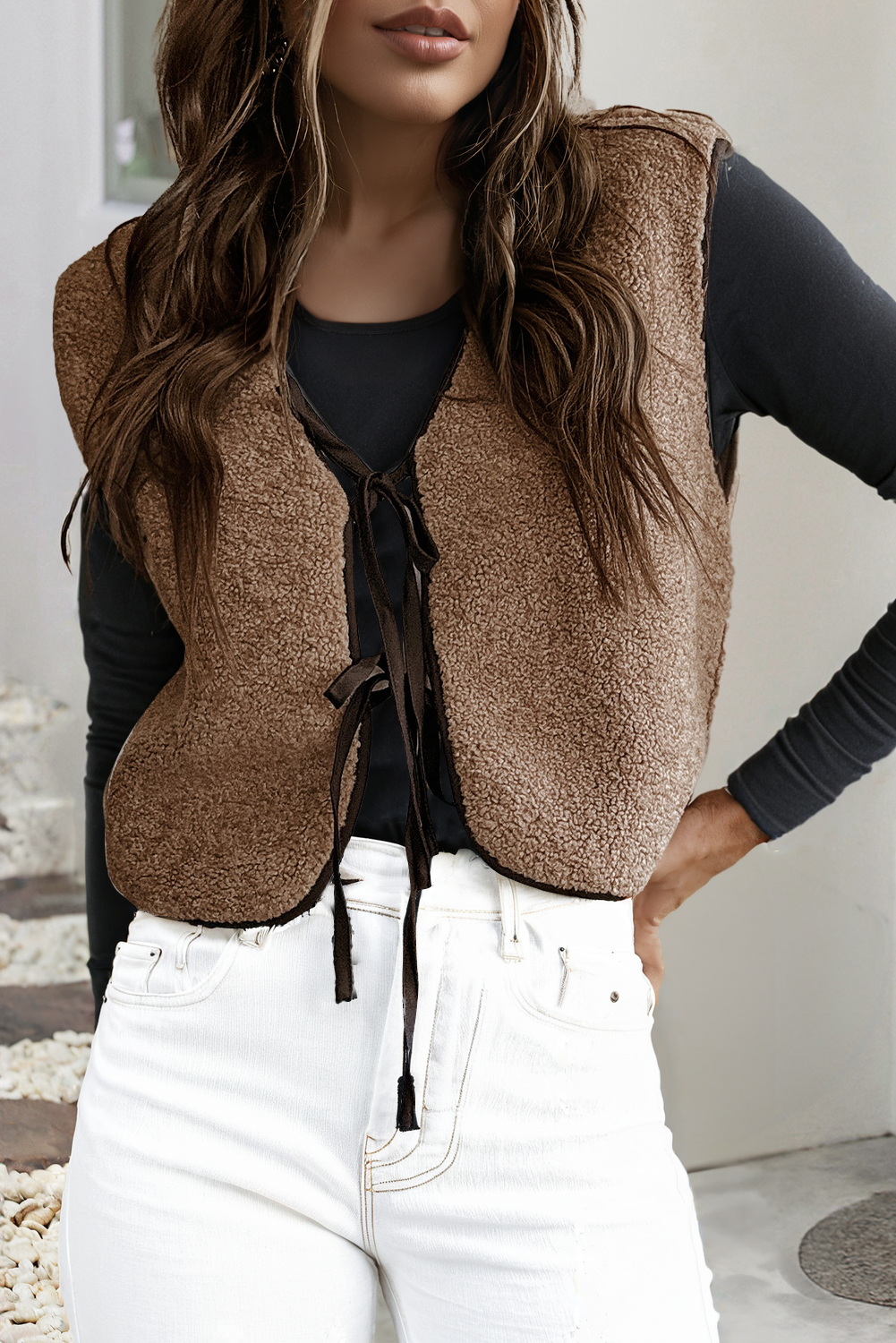 Tie Sherpa Vest