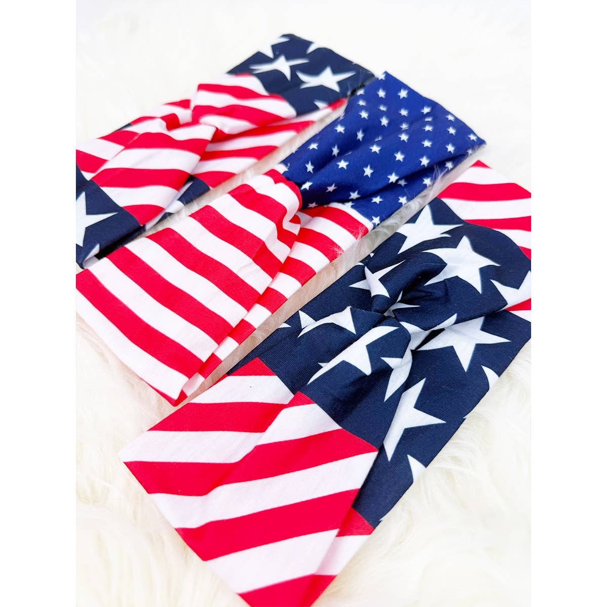 American Flag Headwrap Set