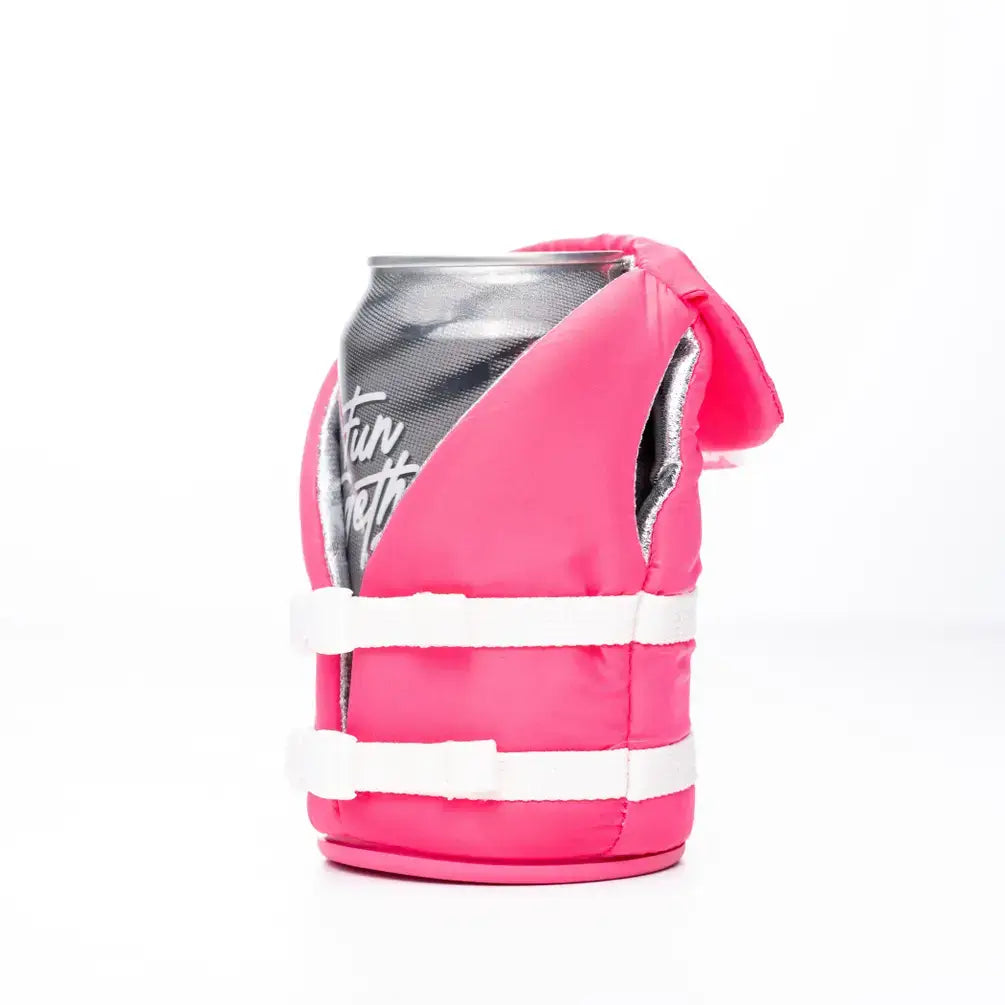 Puffin Can Koozie: The Buoy - Party Pink