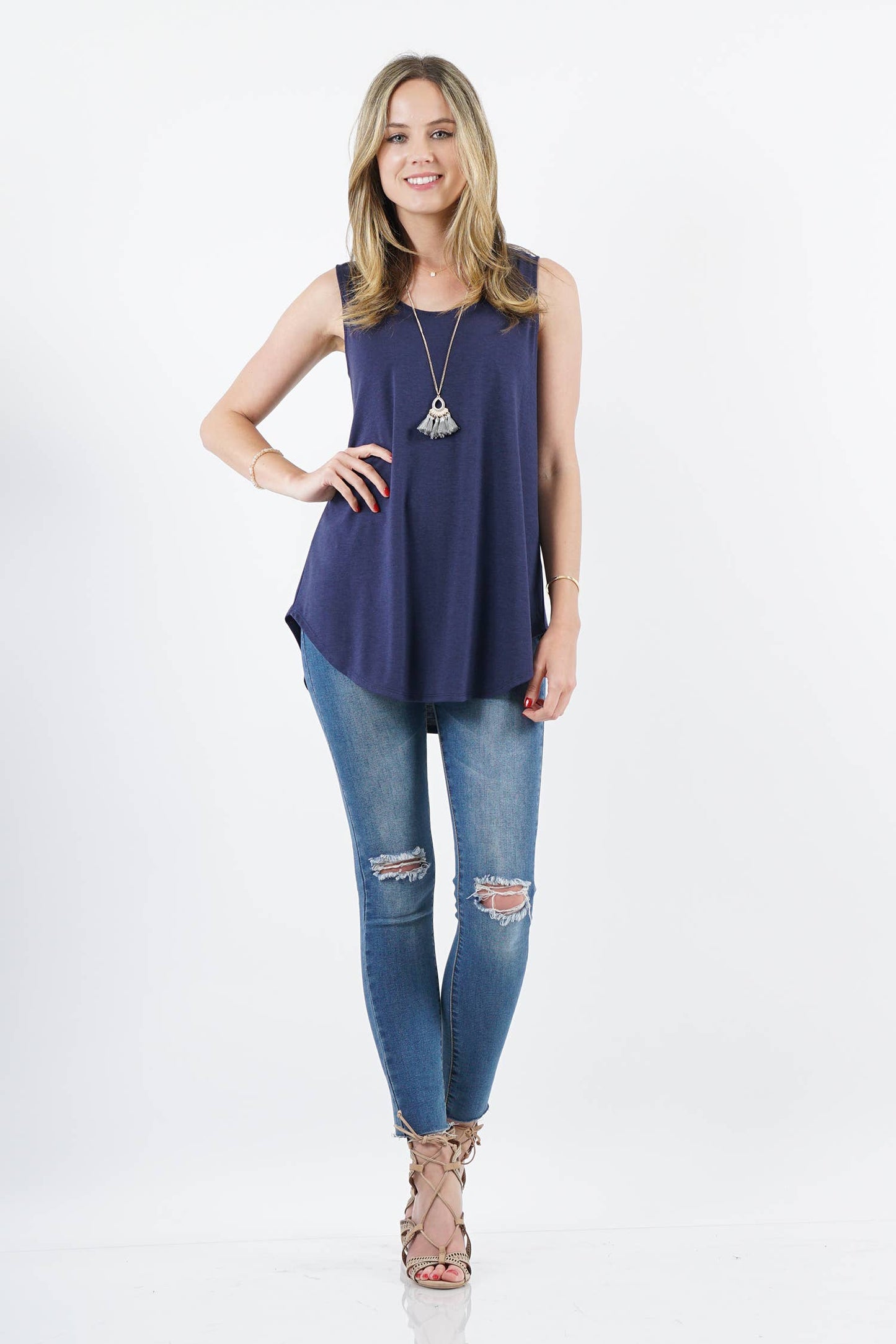 Round Hem Tank Top