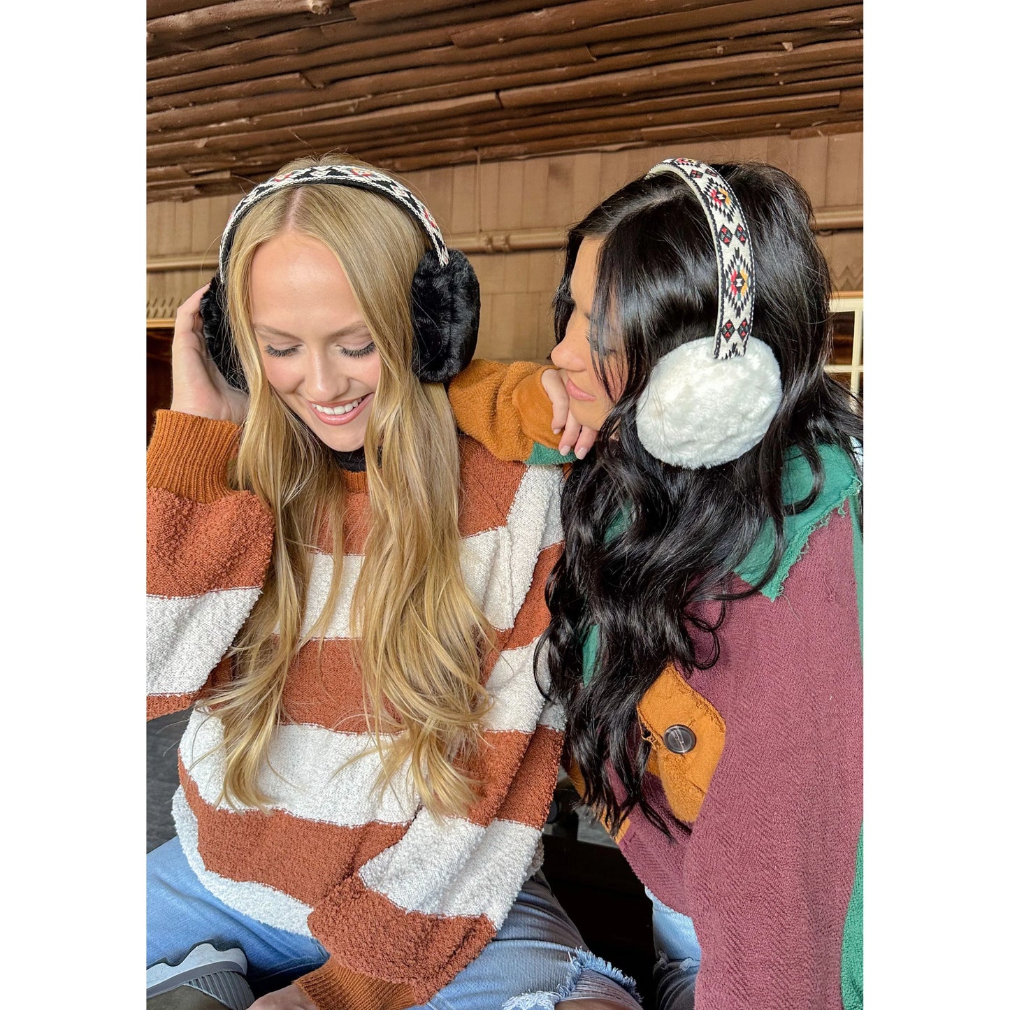 Aztec Band Earmuff; CC Beanie