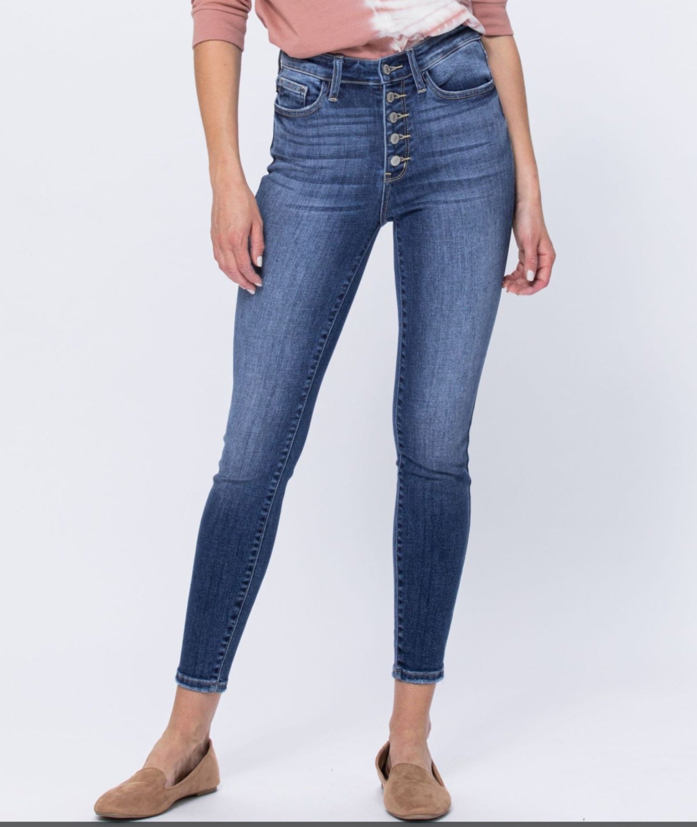 Judy Blue High Rise, Skinny, Button Fly