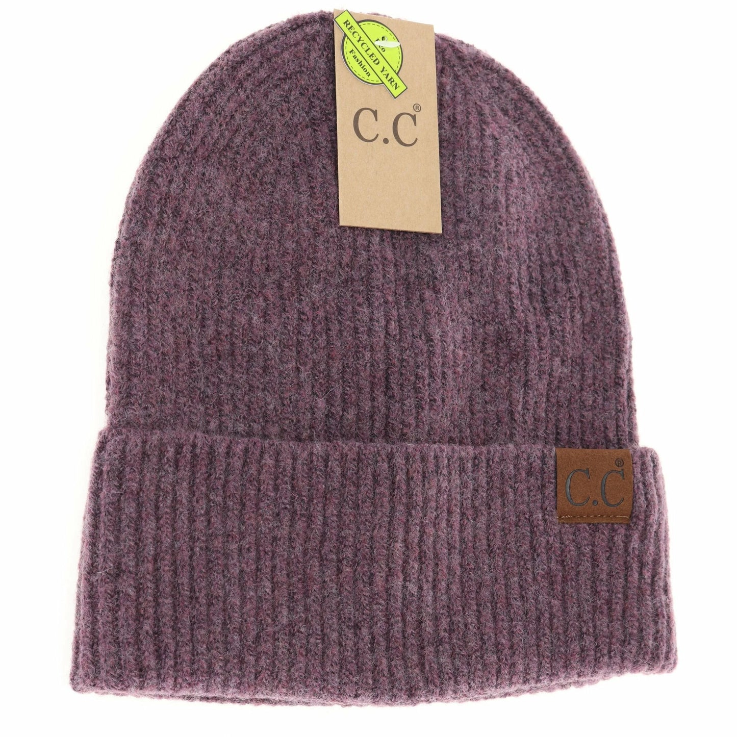 Unisex Soft Ribbed Cuff CC Beanie