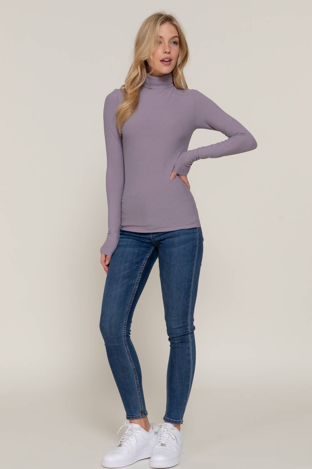 Long Sleeve Turtle Neck Top