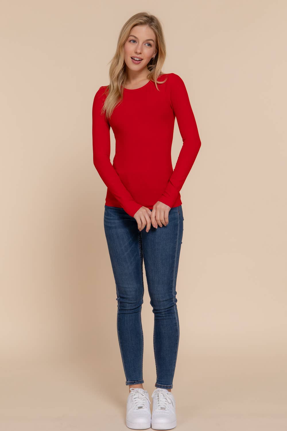 Long Sleeve Crew Knit Top