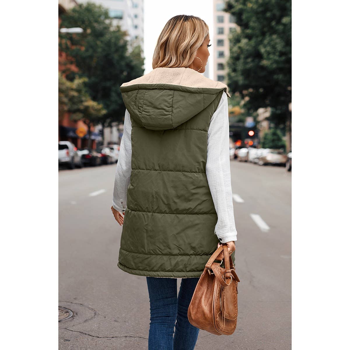 Navy Faux Fur Vest