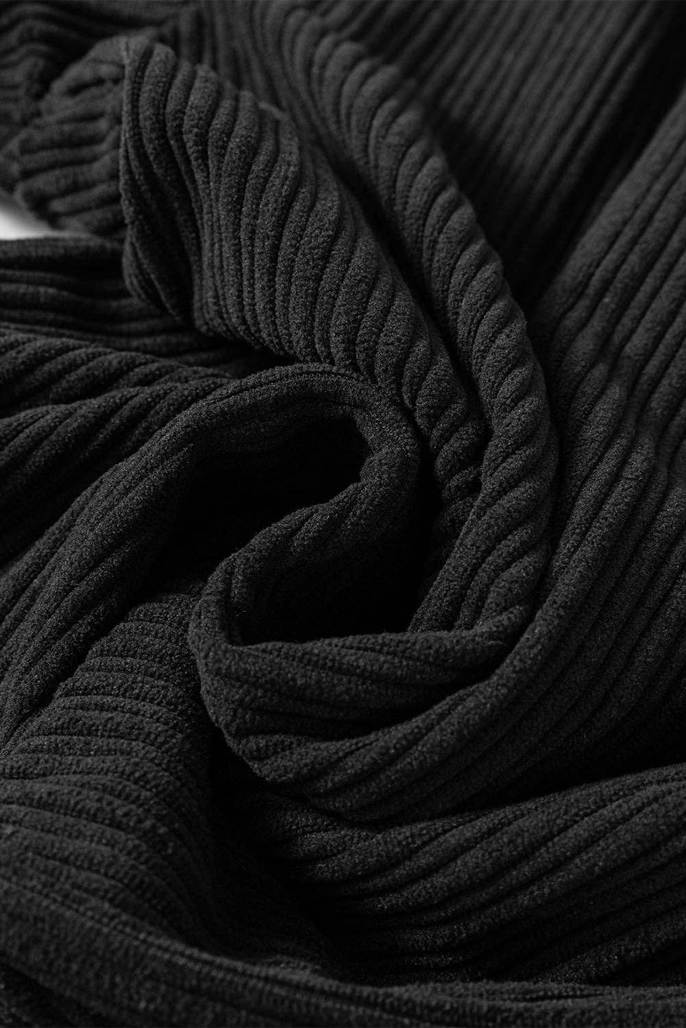 Corduroy Overall with Pockets Black