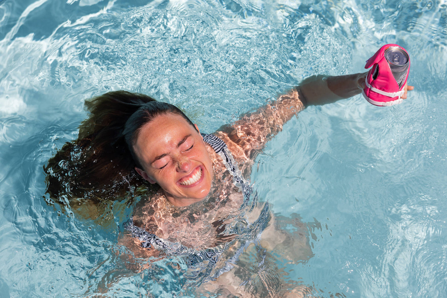 Puffin Can Koozie: The Buoy - Party Pink