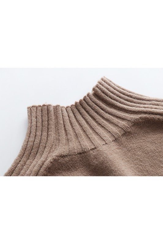 Turtle Neck Long Sleeve Casual Sweater