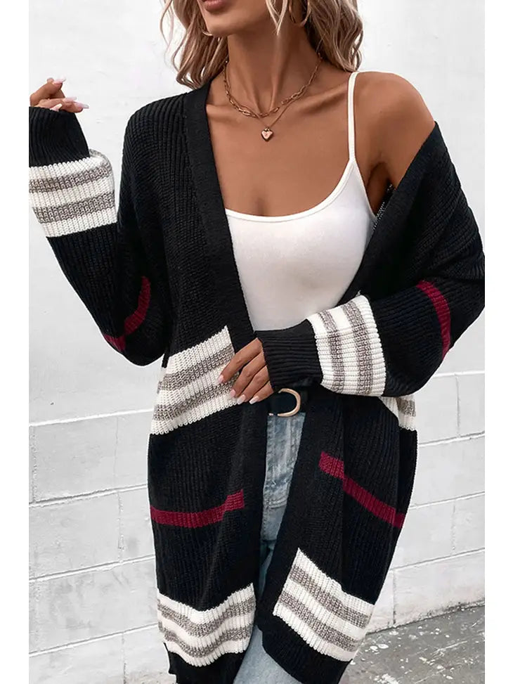 Red/Navy Cardigan