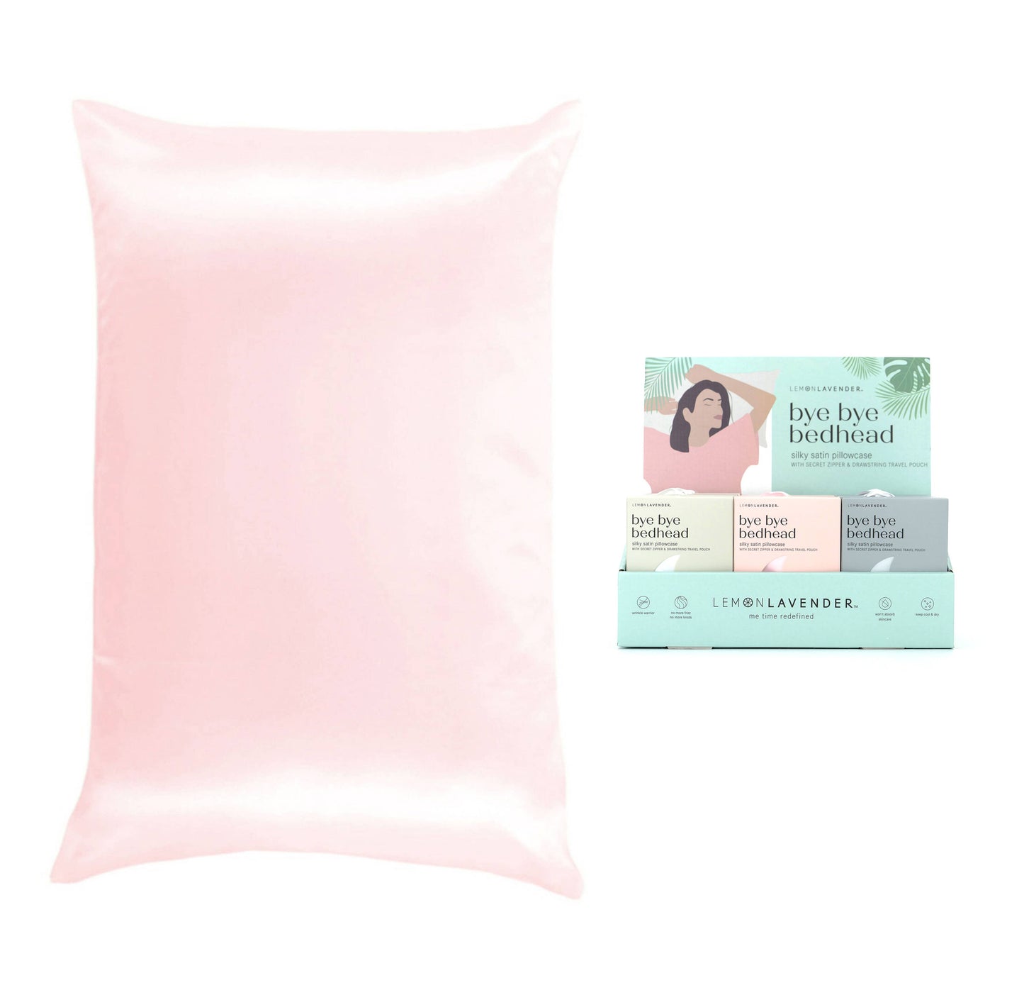 Solid Silky Satin Pillowcase Assortment