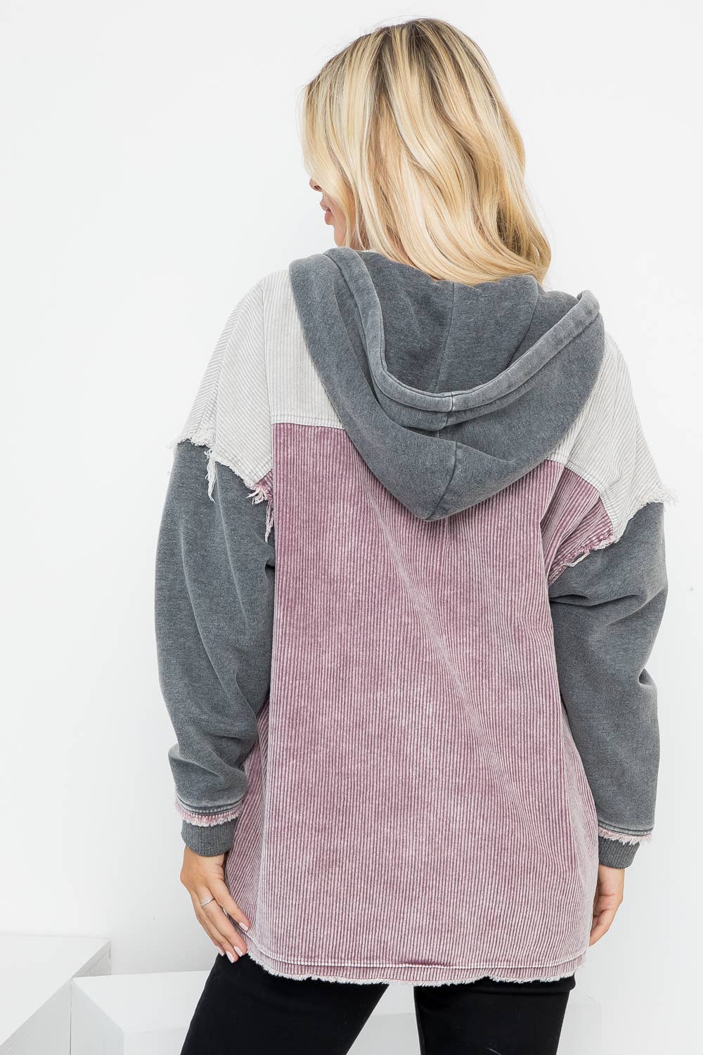 Plus Size Hooded Shacket