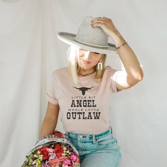 Angel/Outlaw Western Graphic T-Shirtp