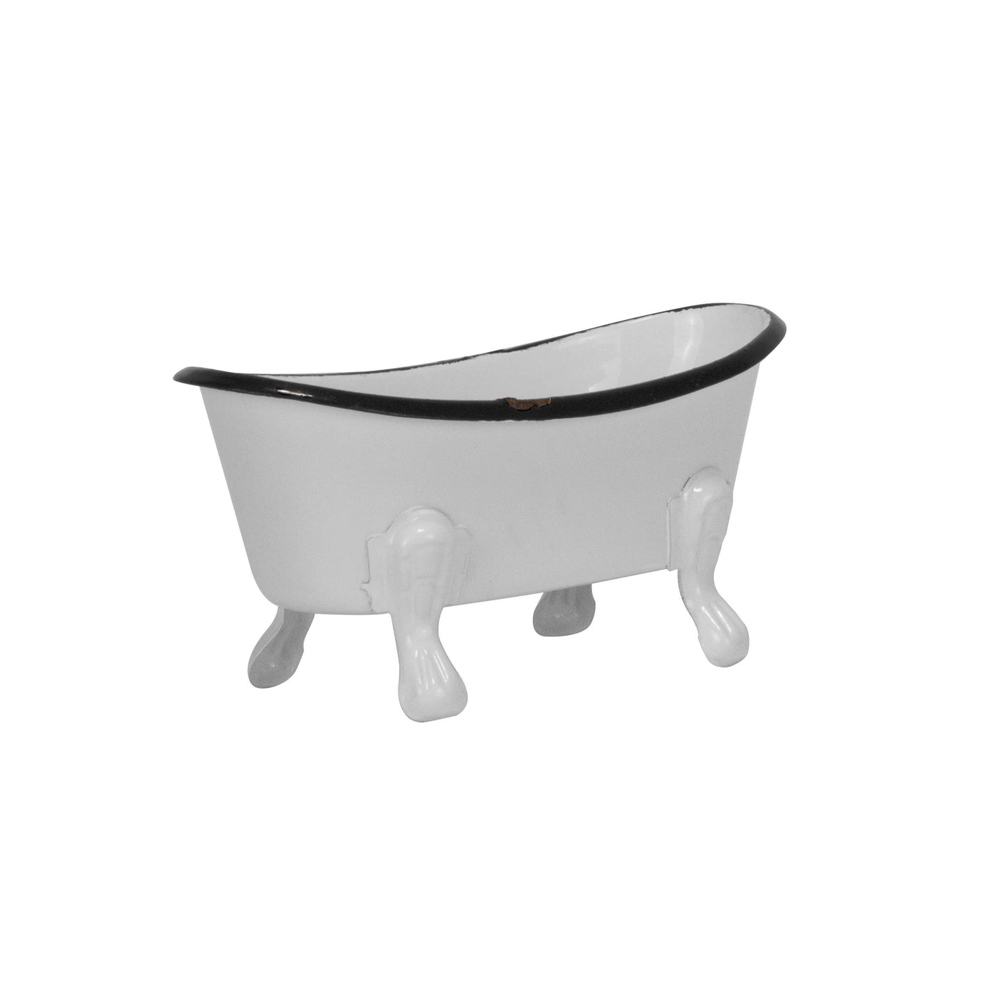 Mini Distressed Enamel Bathtub Soap Dish