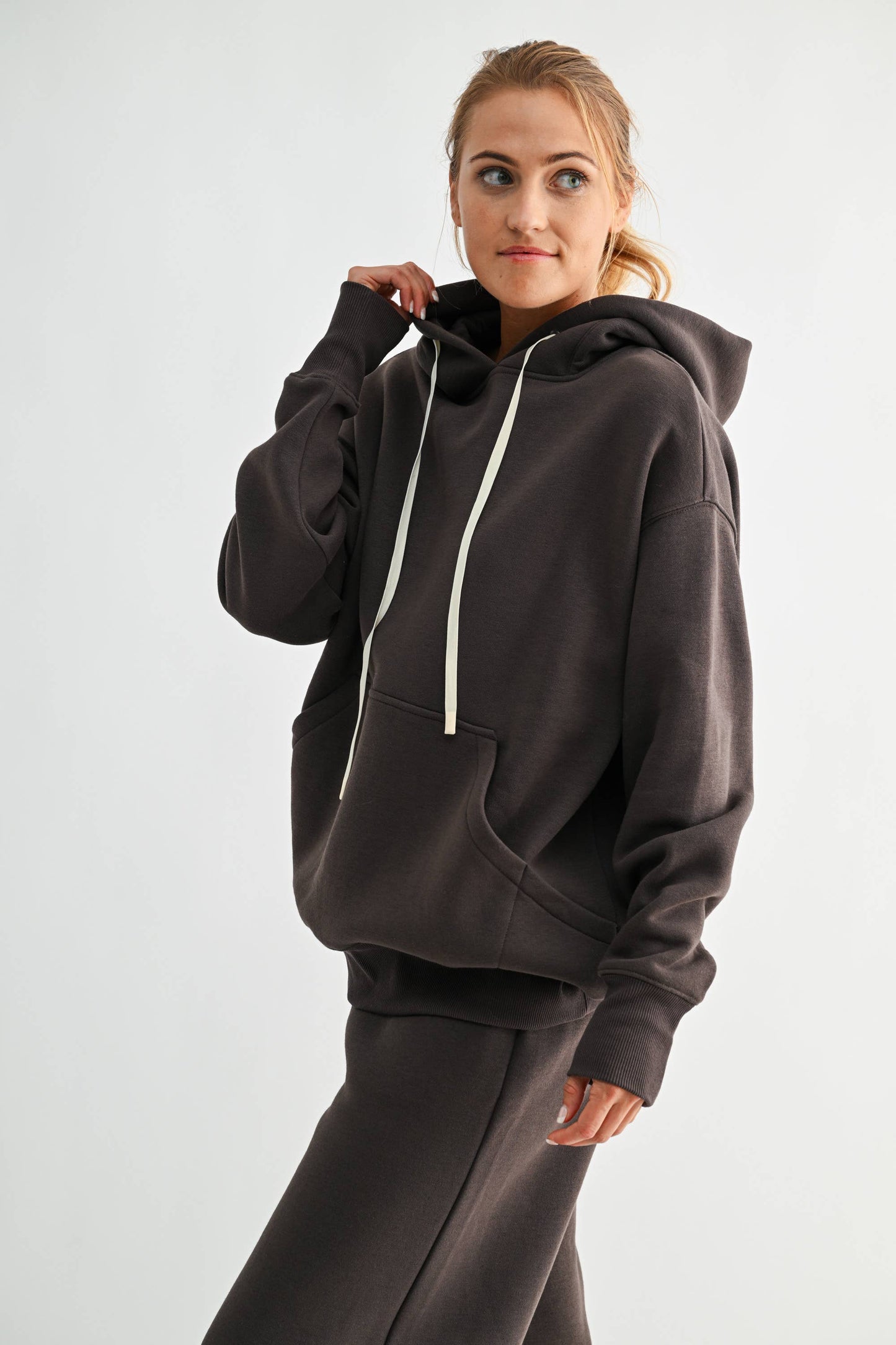 .Espresso Pullover Fleece Hoodie