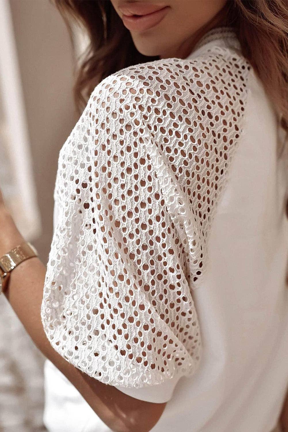 Lace Sleeve Tee