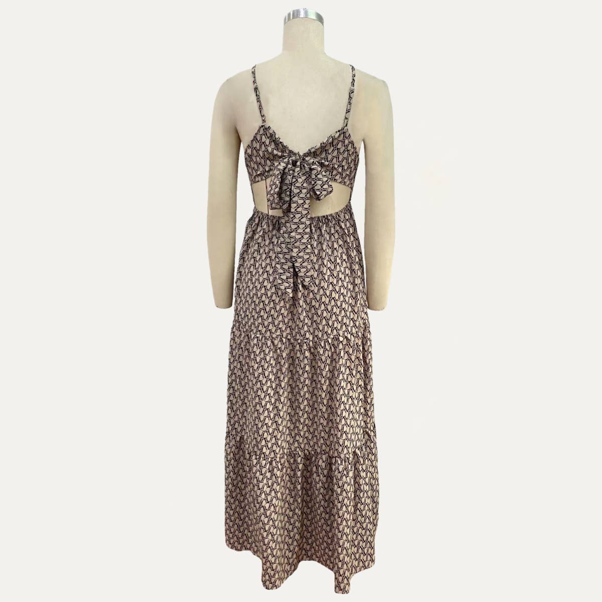 Tie-Back Strappy Maxi Dress