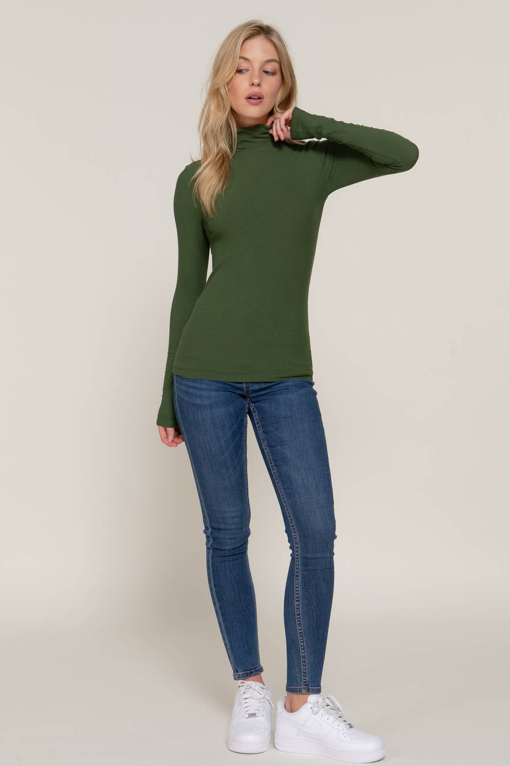 Long Sleeve Turtle Neck Top