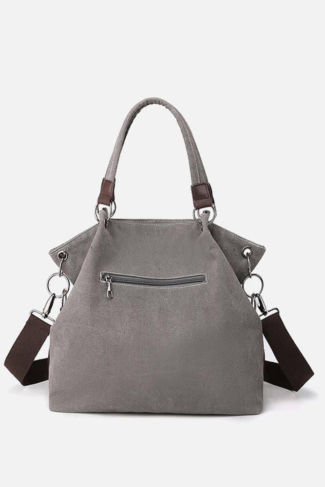 Colorblock Canvas Shoulder Bag