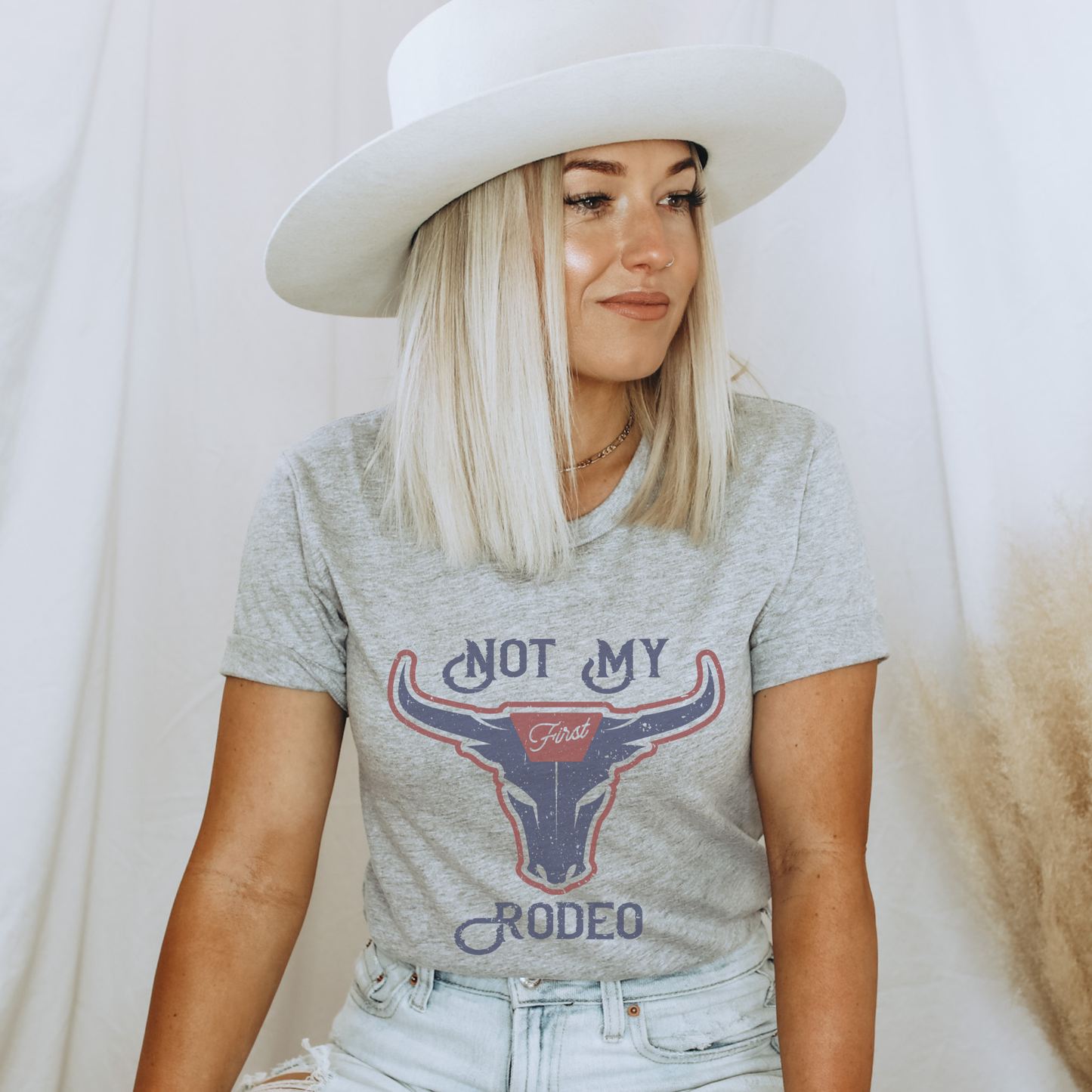 Not my First Rodeo Western Skull T-Shirtm