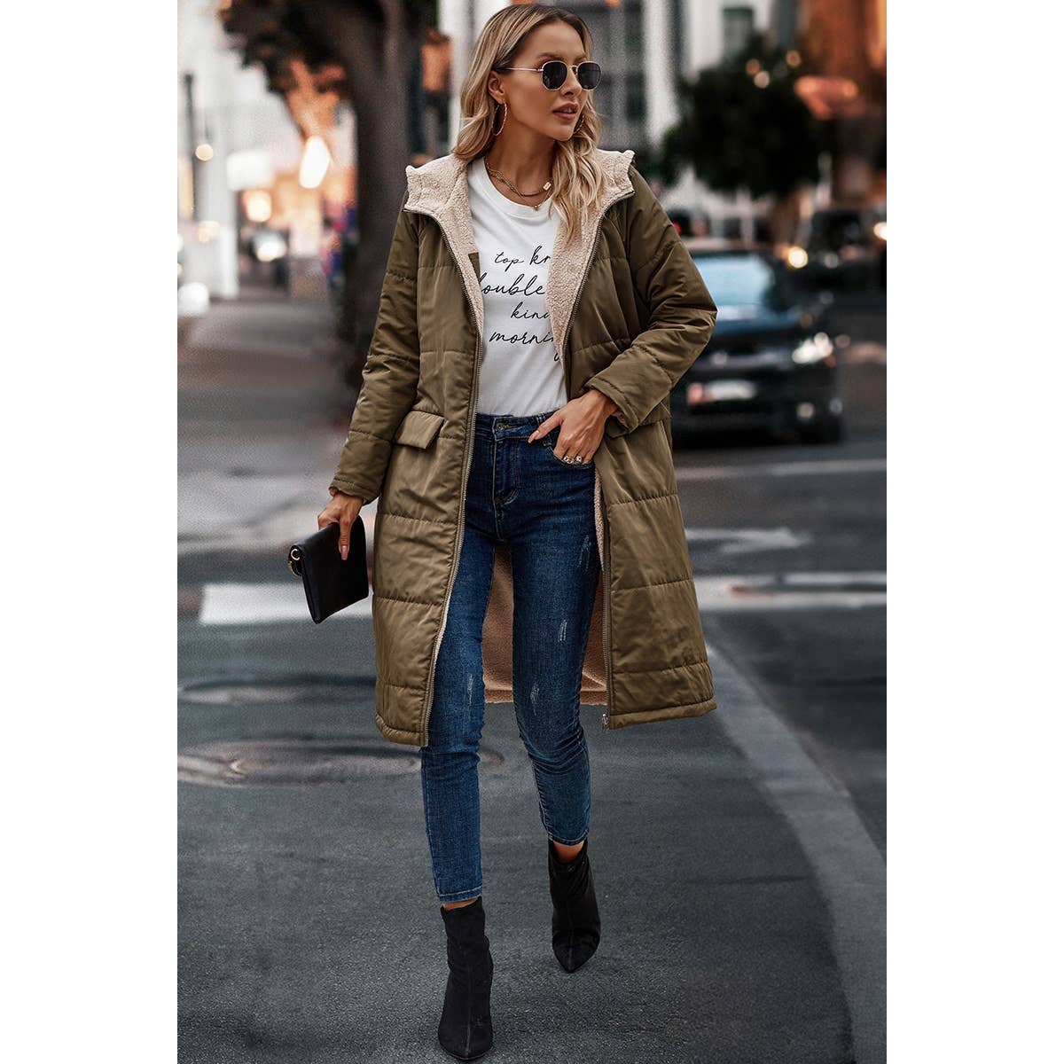 Thickened Fleece Lined Parka