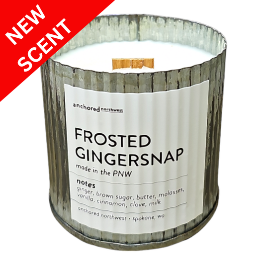 Frosted Gingersnap Wood Wick Candle 10 oz