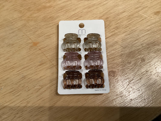 Mini claw clip pack sparkle