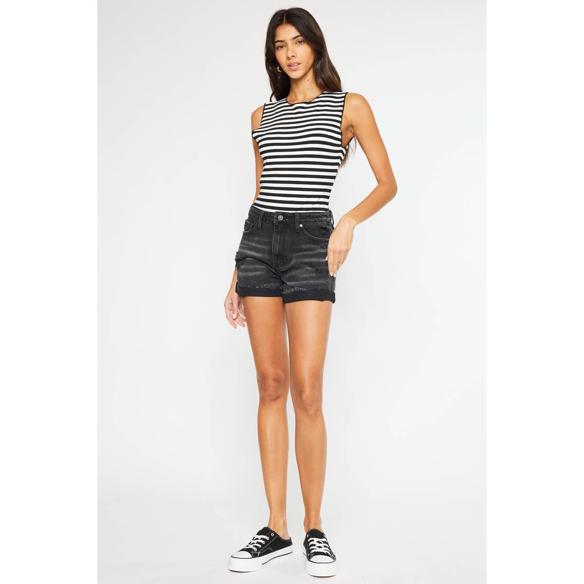 KanCan Black Denim Shorts
