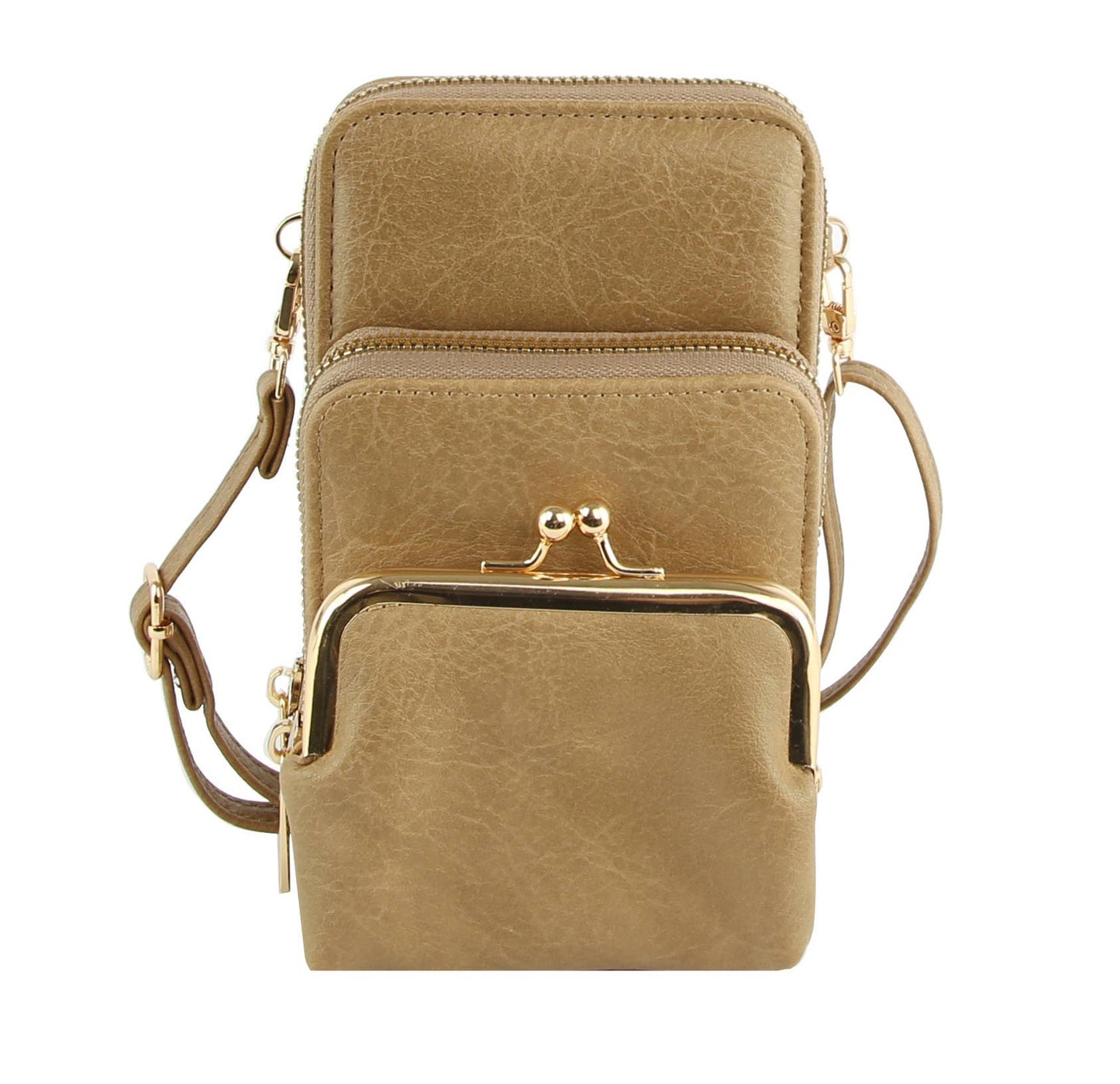 Crossbody Double Zip Handbag