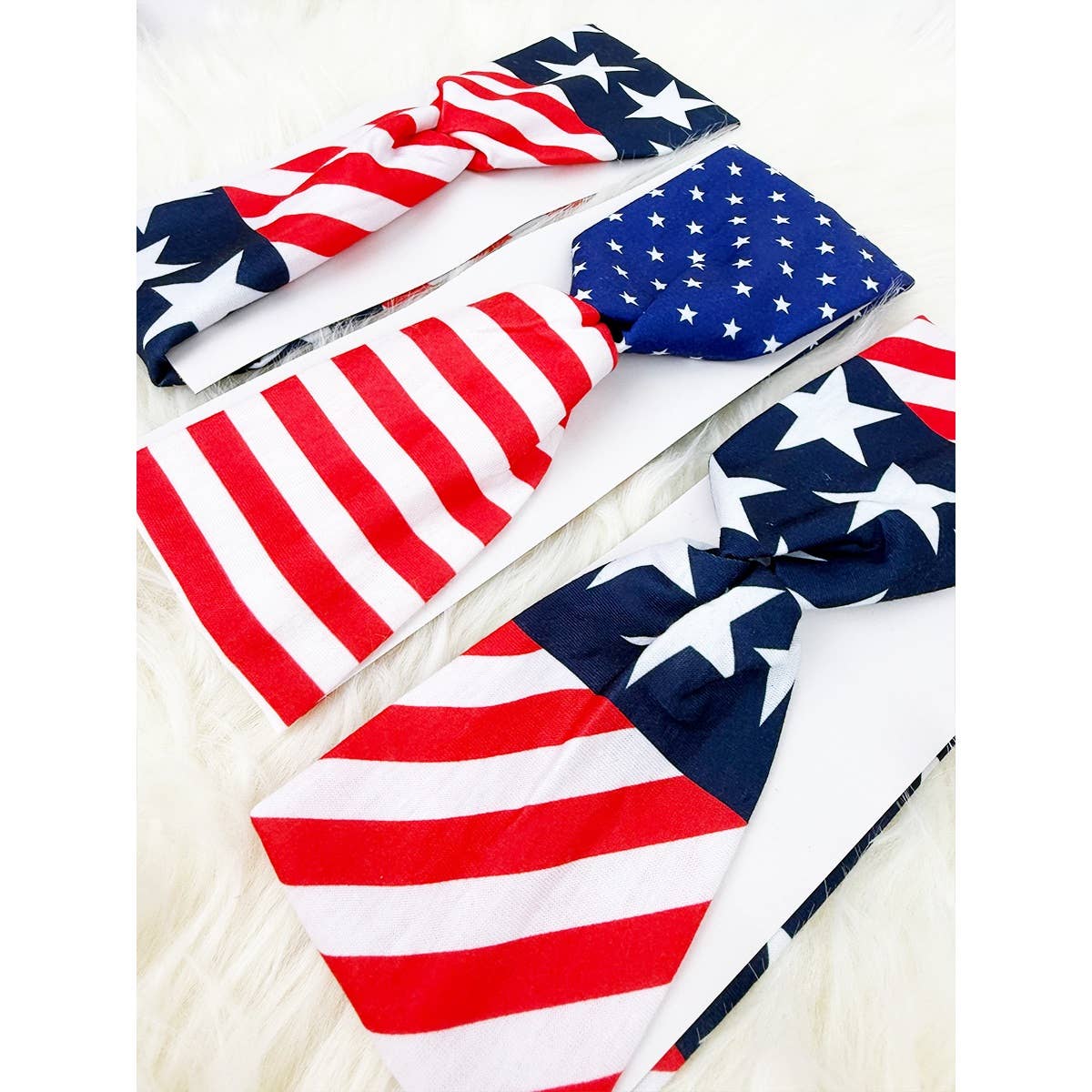 American Flag Headwrap Set