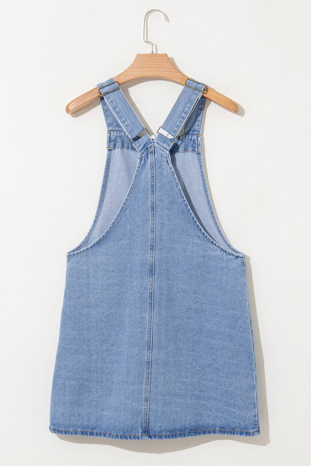 Denim Button Front Mini Dress