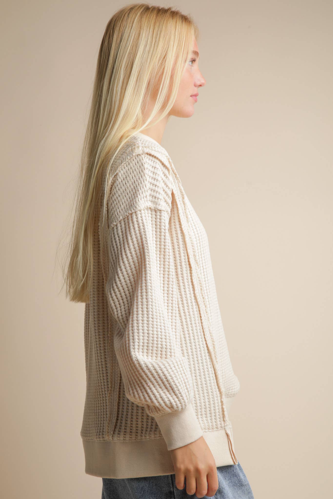 Oversized Waffle Long Sleeve