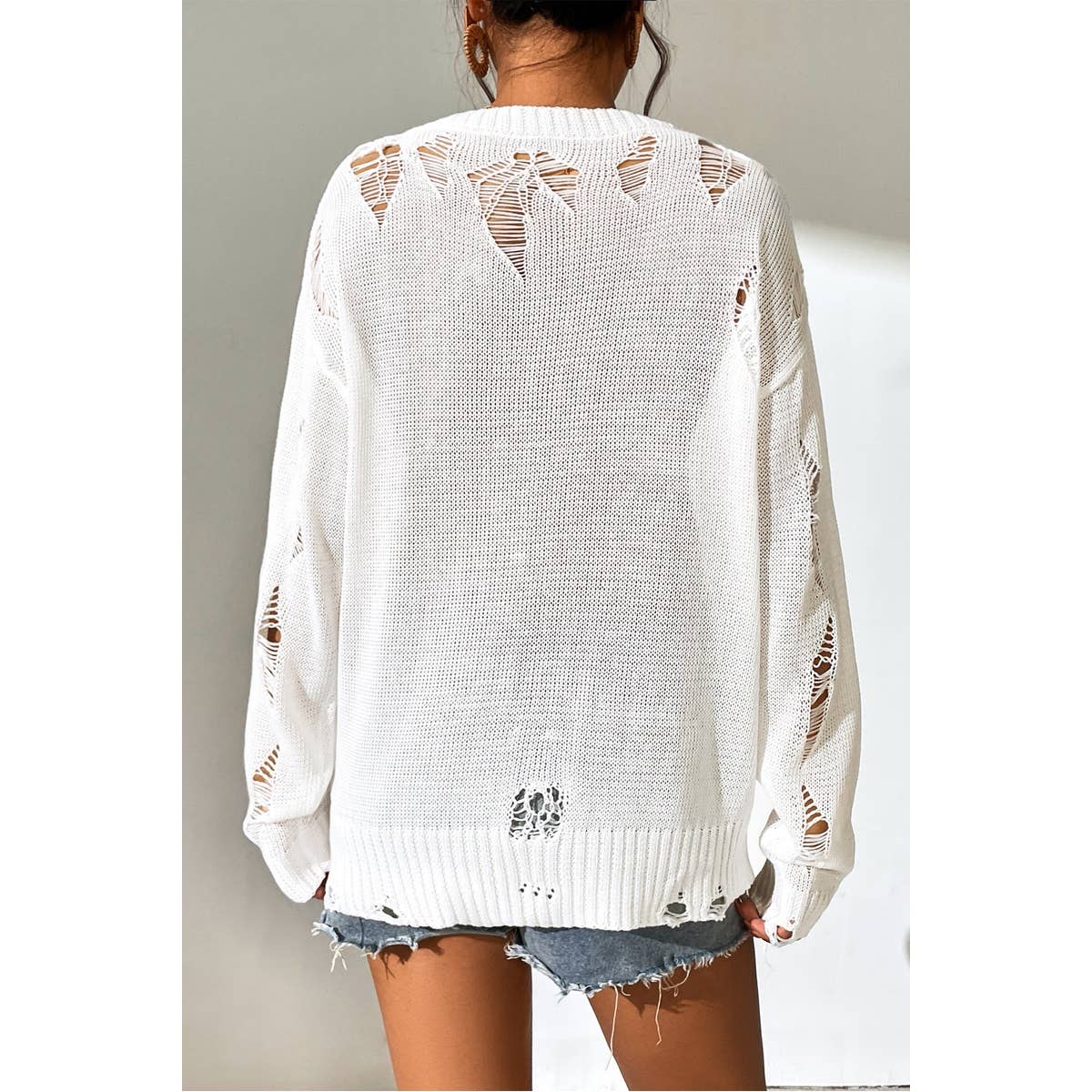 Knit Drop Shoulder Sweater