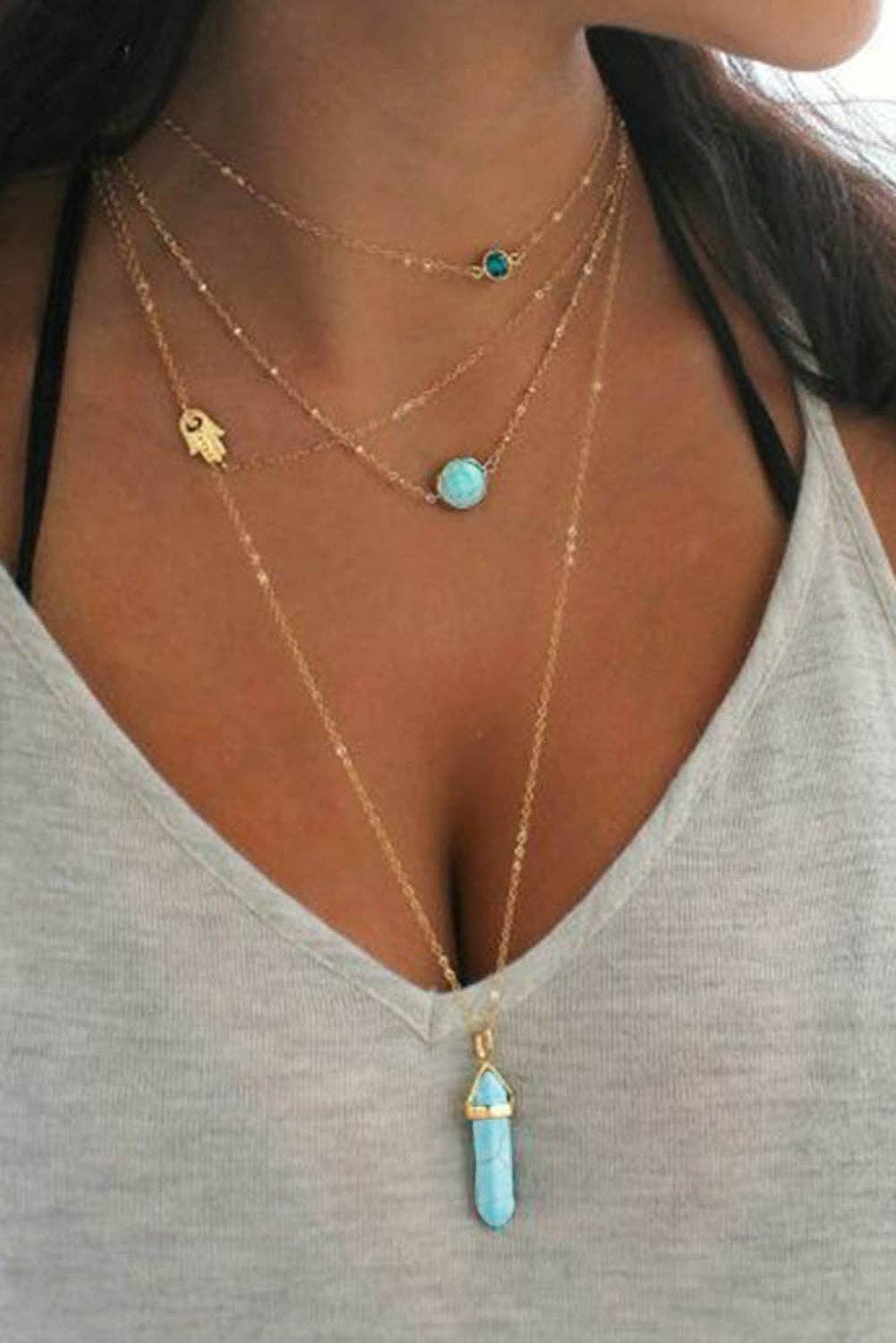 Multi-Layered Necklace-Gold