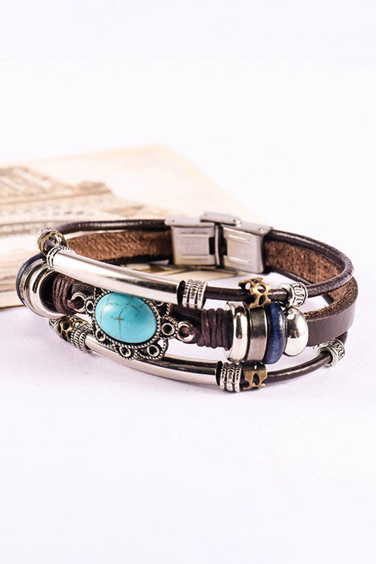 Faux Leather Multi-layered Bracelet