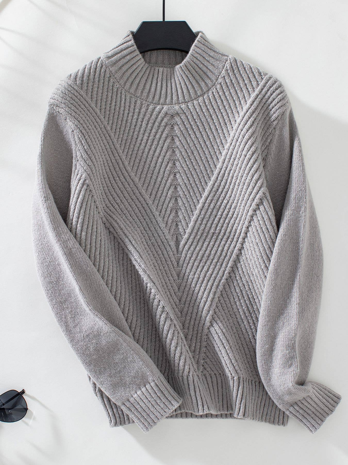 Gray Turtleneck Sweater