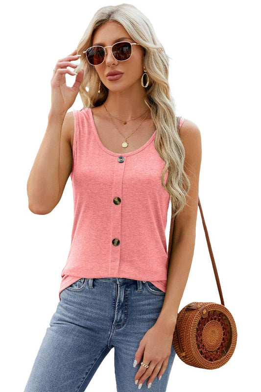 Button Pink Sleeveless