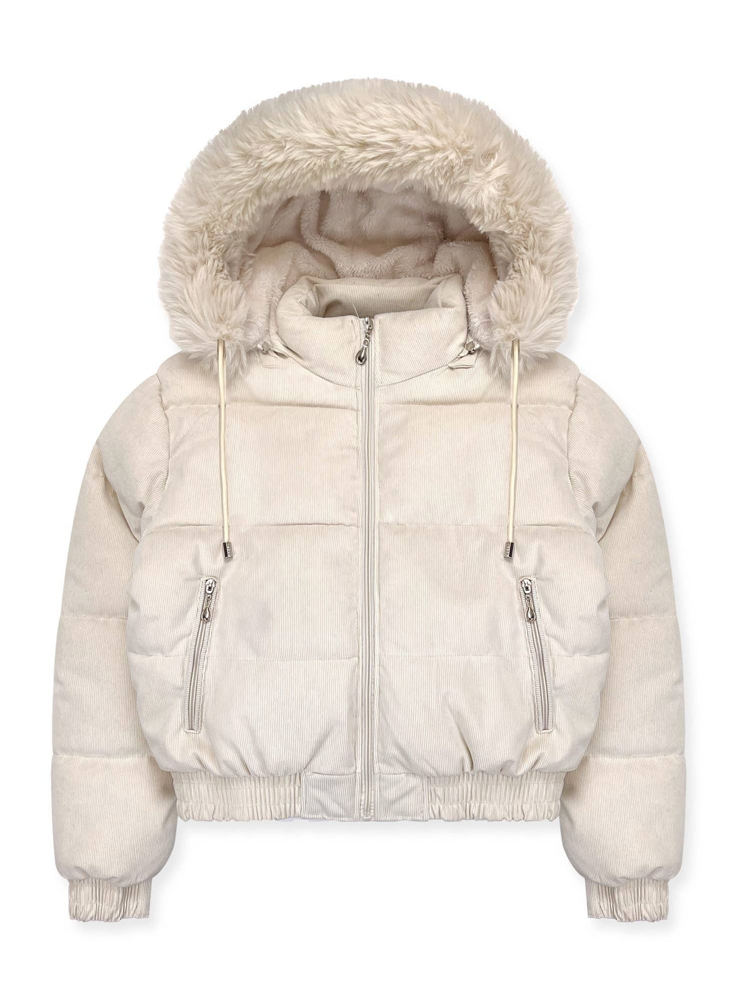 Faux Fur Hooded Puffer Jacket