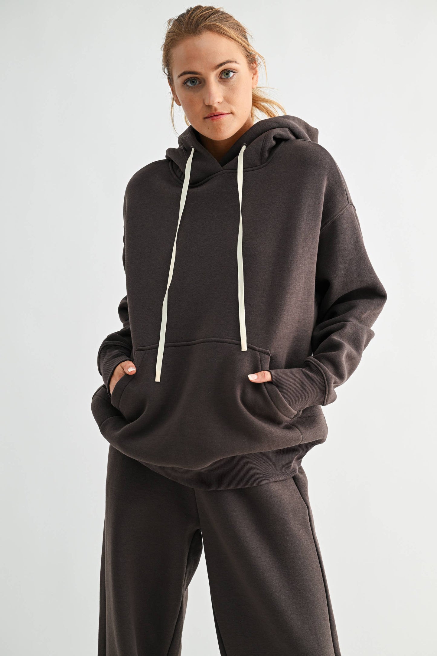 .Espresso Pullover Fleece Hoodie