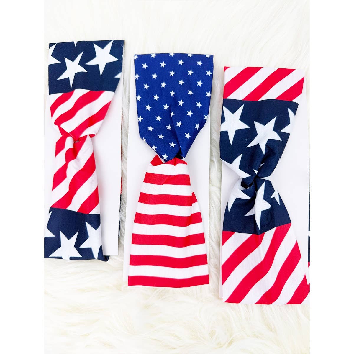American Flag Headwrap Set