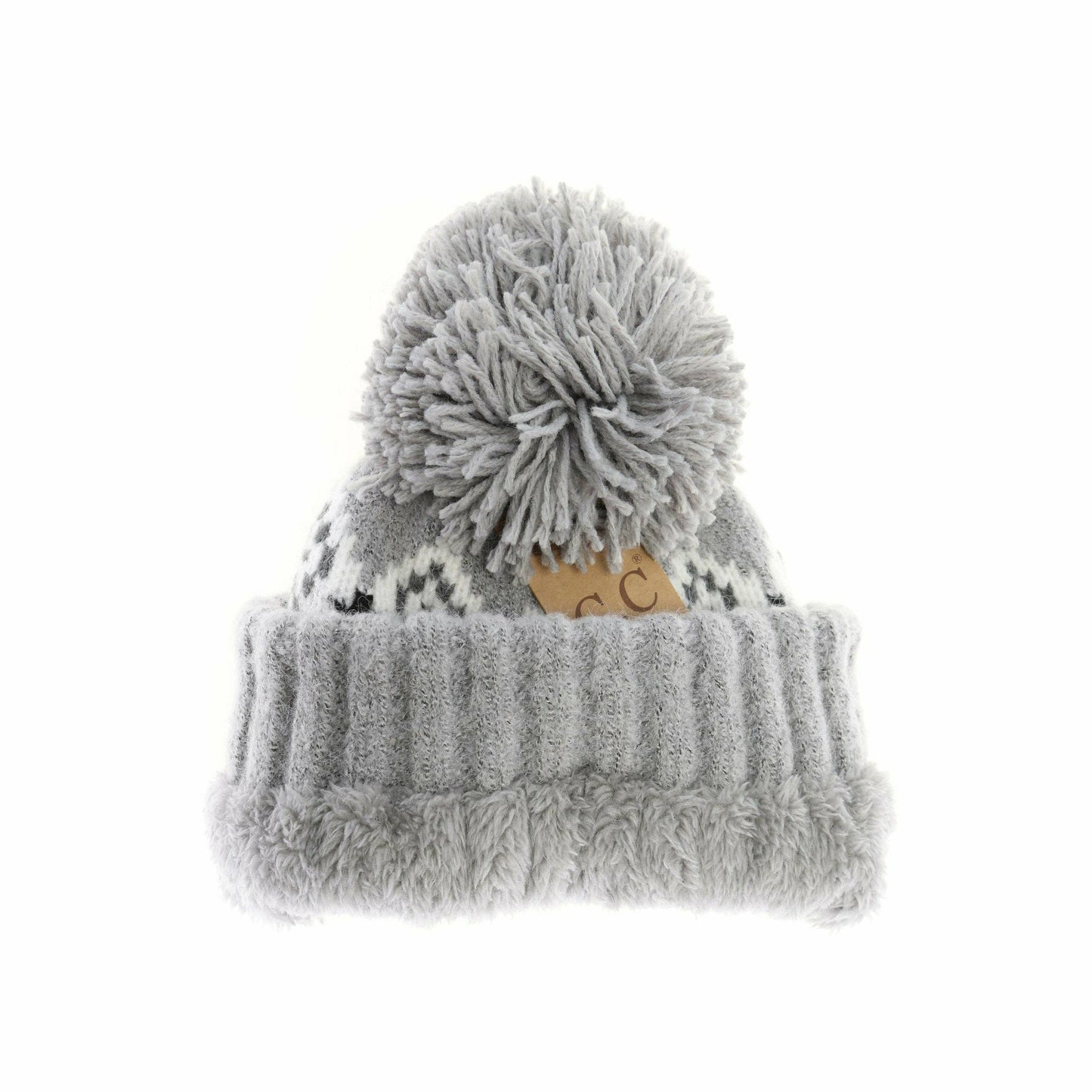 Aztec Chevron Knit Pom C.C Hat