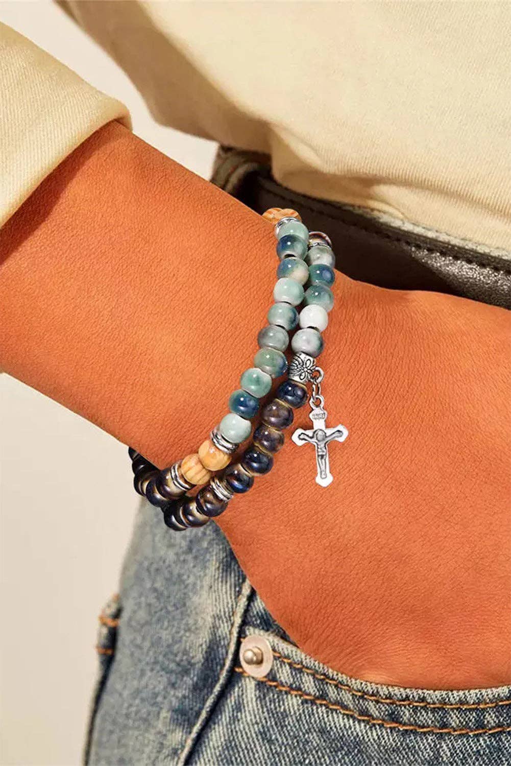 Cross Beading Bracelet